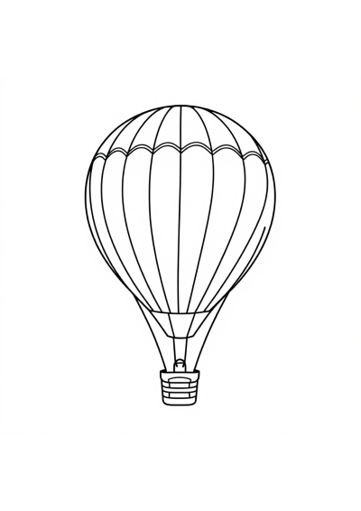 Detailed Hot Air Balloon Coloring Page
