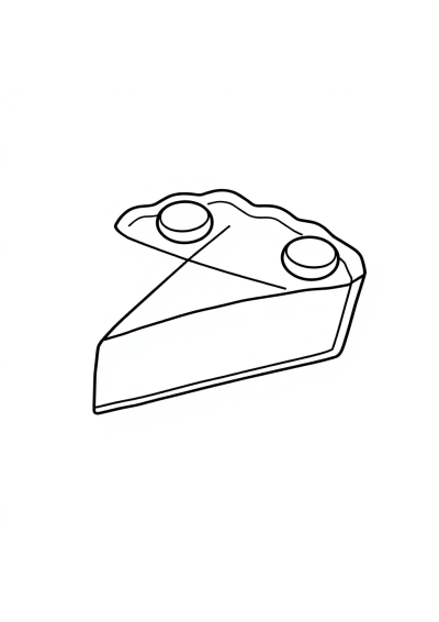 Detailed Pie Slice Coloring Page