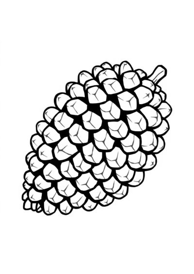Detailed Pinecone Coloring Page