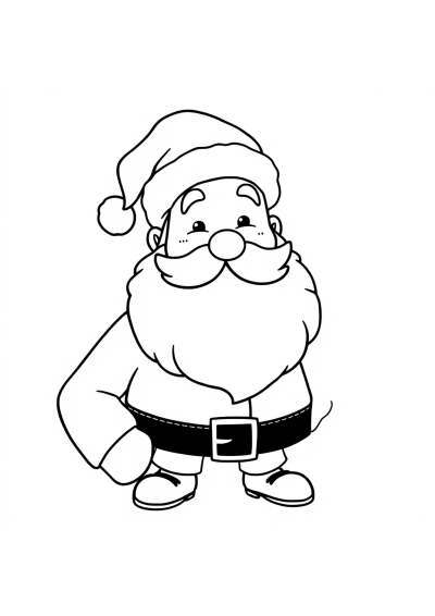 Detailed Santa Claus Coloring Page