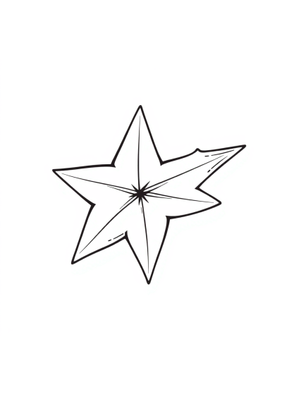Printable Detailed Shooting Star Coloring Page