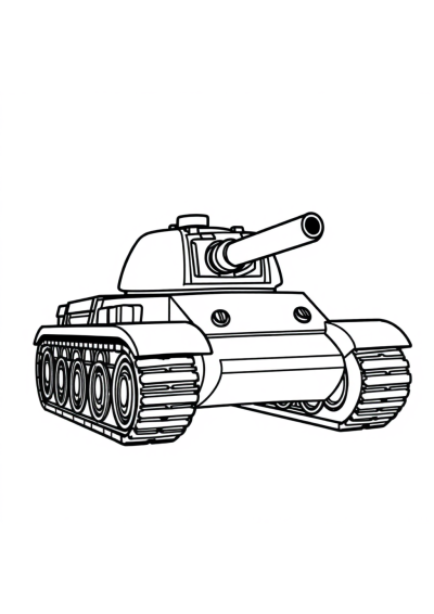 Detailed Tank Coloring Page