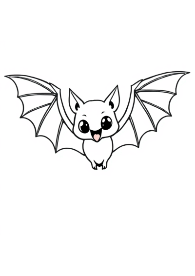 Detailed Vampire Bat Coloring Page