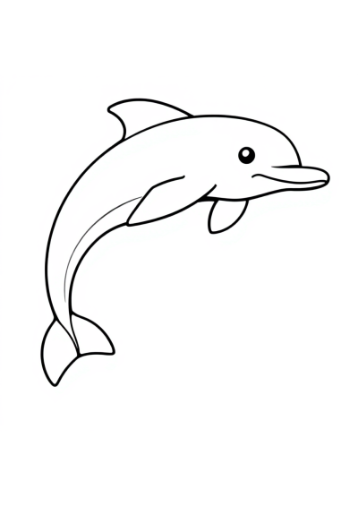 Dolphin Jumping Coloring Page