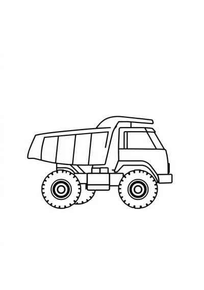 Dump Truck Coloring Page