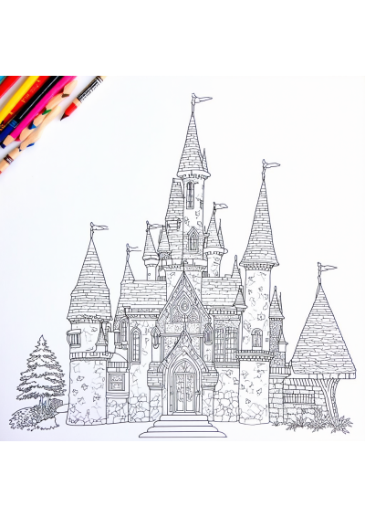 Enchanted Castle Coloring Page