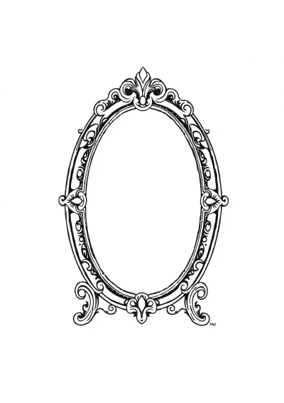 Enchanted Mirror Coloring Page