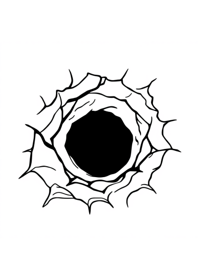 Fierce Black Hole Coloring Page