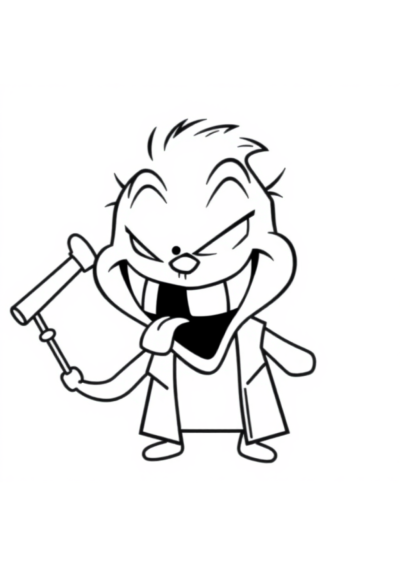 Fierce Dentist Coloring Page