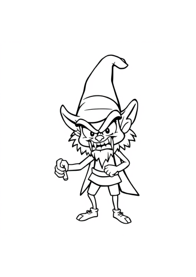 Fierce Magic Wand Coloring Page