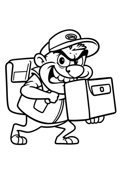 Fierce Mail Carrier Coloring Page