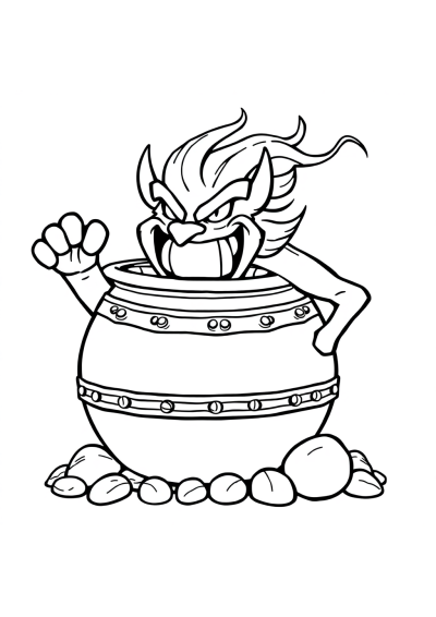 Fierce Pot Of Gold Coloring Page