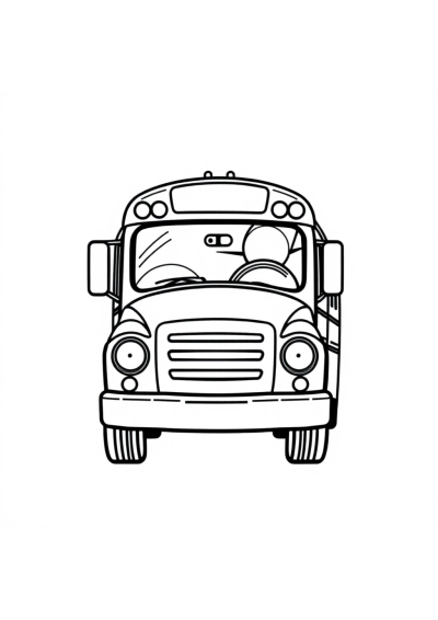 Fierce School Bus Coloring Page