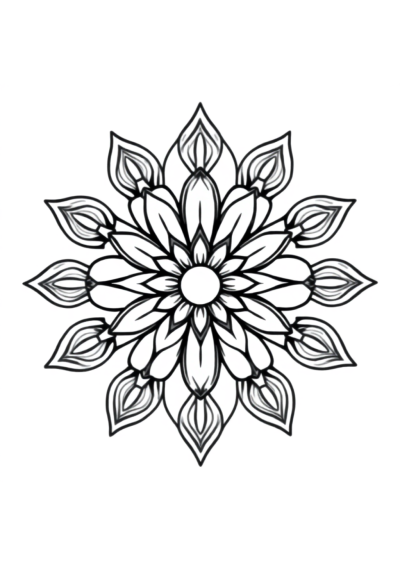 Flower Of Life Mandala Coloring Page