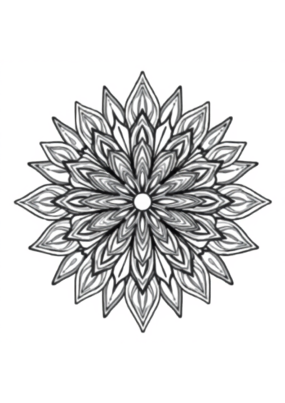Flower Of Life Mandala Underwater Coloring Page