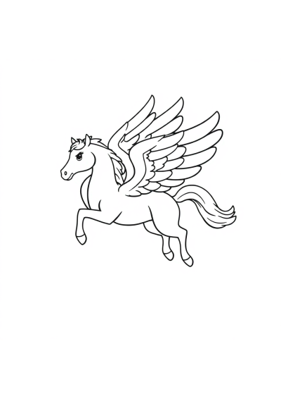 Flying Pegasus Coloring Page