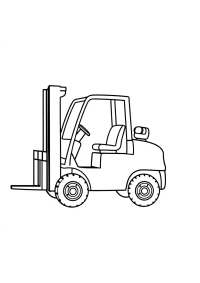 Forklift Underwater Coloring Page