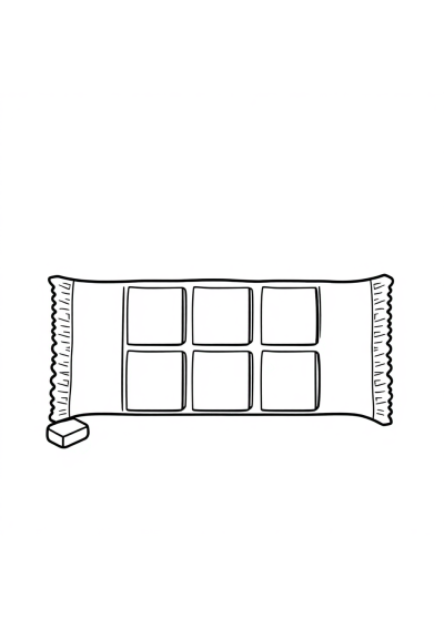 Friendly Chocolate Bar Coloring Page