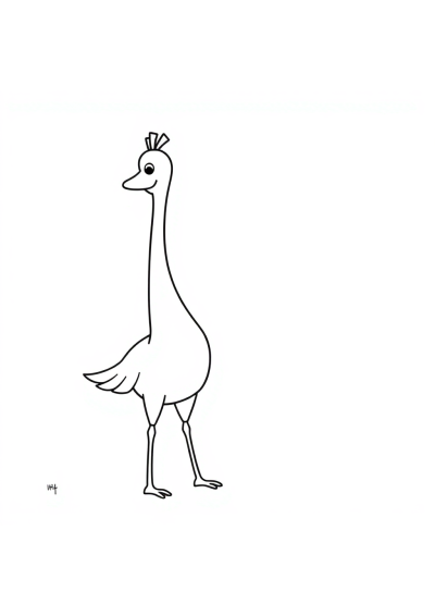 Friendly Crane Lifting Coloring Page
