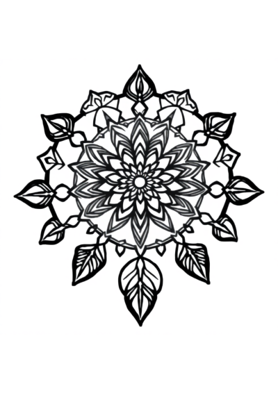 Friendly Dreamcatcher Mandala Coloring Page
