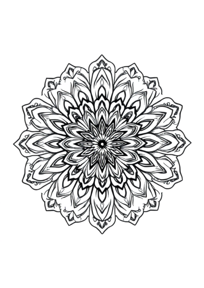 Friendly Intricate Floral Mandala Coloring Page