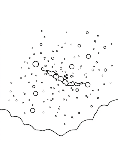 Friendly Milky Way Galaxy Coloring Page