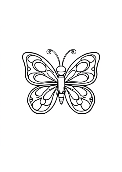 Funny Butterfly Mandala Coloring Page