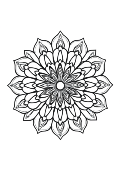 Funny Flower Of Life Mandala Coloring Page