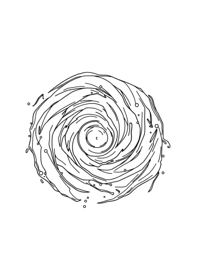 Galaxy Spiral Coloring Page