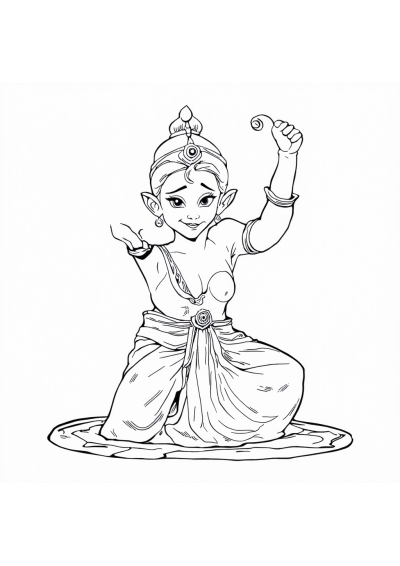 Genie From Lamp Coloring Page