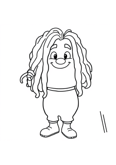 Giant Artist Painting Coloring Page