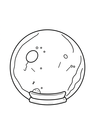 Giant Crystal Ball Coloring Page