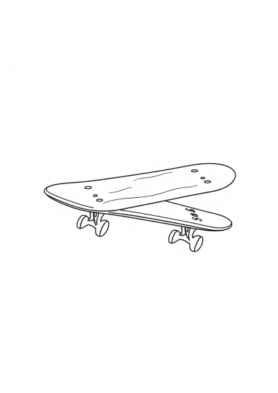 Giant Skateboard Coloring Page
