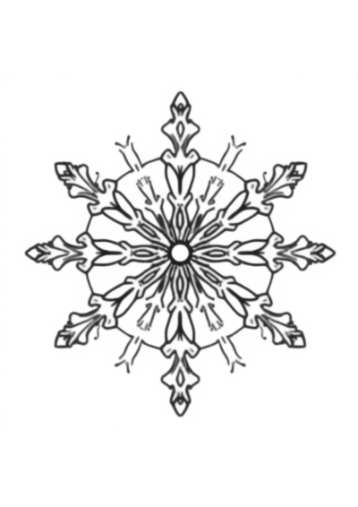Giant Snowflake Mandala Coloring Page