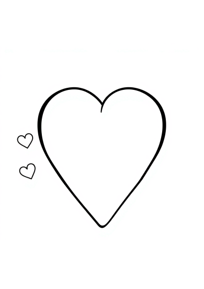 Giant Valentines Heart Coloring Page