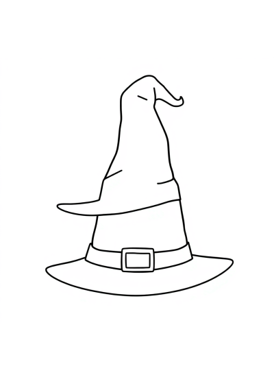 Giant Witch Hat Coloring Page
