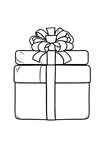 Giant Wrapped Presents Coloring Page
