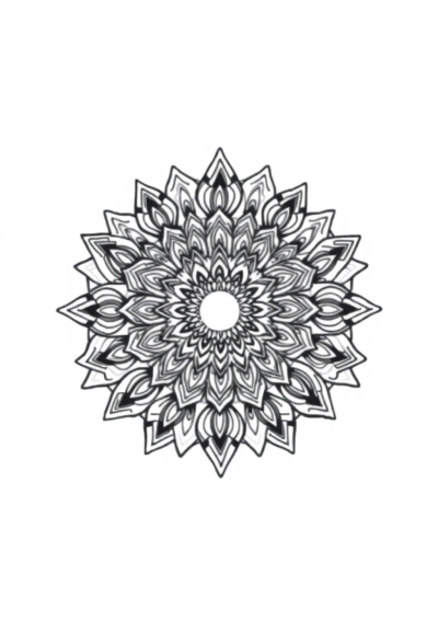 Graceful Bohemian Mandala Coloring Page