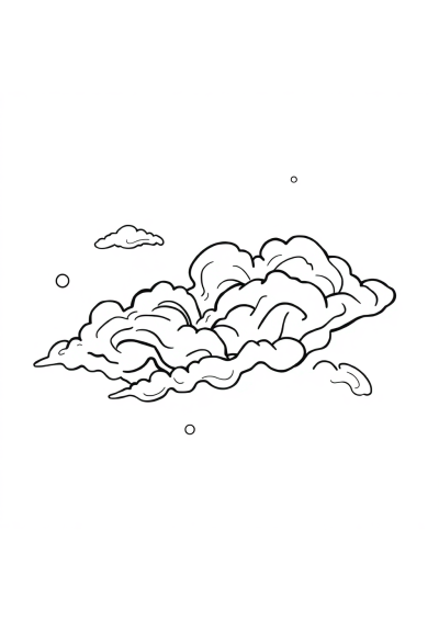 Graceful Nebula Clouds Coloring Page