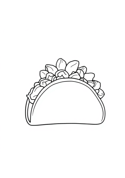 Graceful Taco Coloring Page