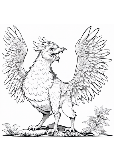Griffin Creature Coloring Page