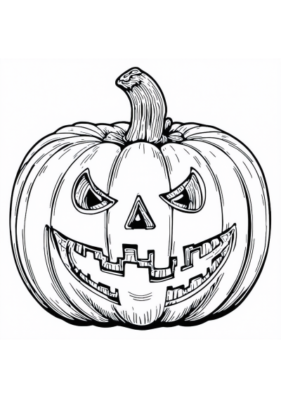 Halloween Pumpkin Coloring Page