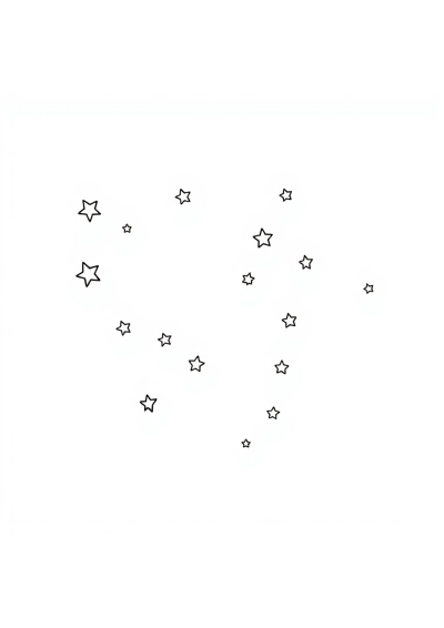 Printable Happy Constellation Pattern Coloring Page