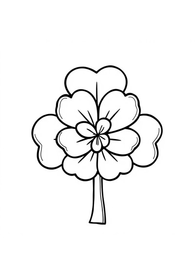 Happy St Patricks Shamrock Coloring Page