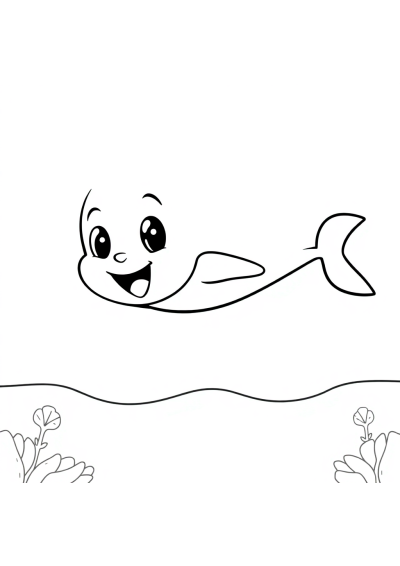 Happy Swimmer Diving Coloring Page