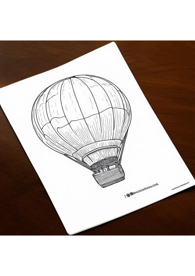 Hot Air Balloon Coloring Page