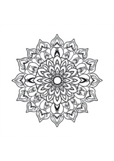 Indian Style Mandala Coloring Page