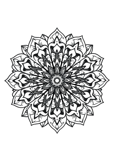 Intricate Floral Mandala Coloring Page