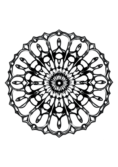 Kaleidoscope Mandala Coloring Page