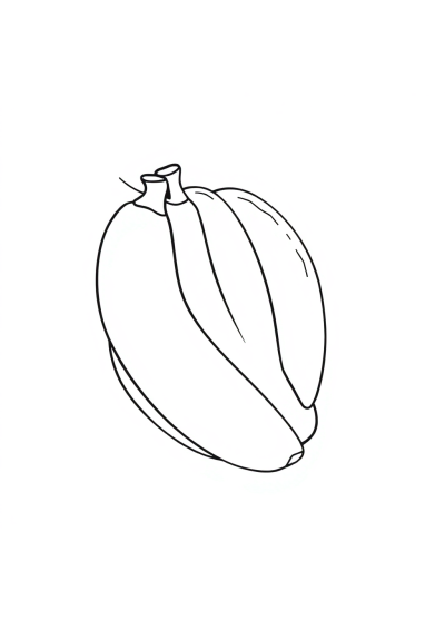 Magical Banana Bunch Coloring Page